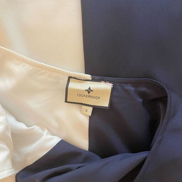 Tuckernuck Twisted D'Amore Dress Navy & White - Picture 5 of 6